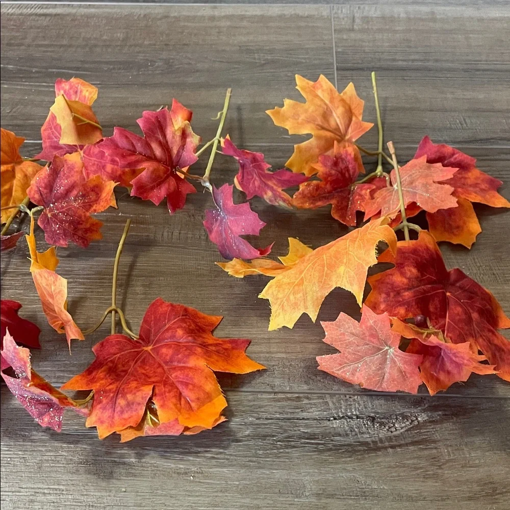9 Artificial Silk  Autumn Leaf Picks